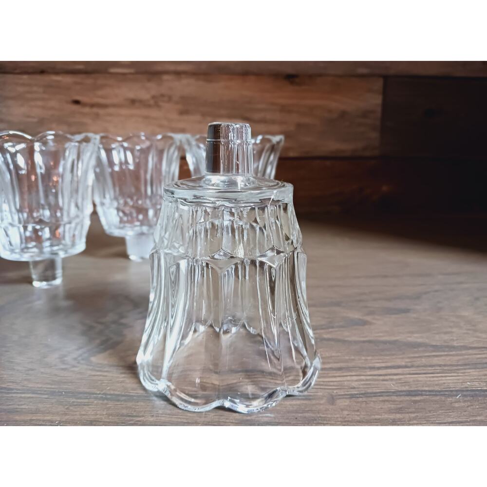 Set 4 Homco Scalloped Tulip Retro Vintage Peg Cup Votives Sconce Candle Holders - Picture 7 of 8